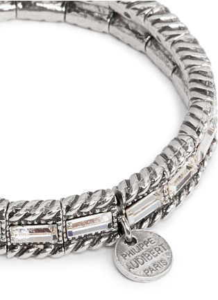 Detail View - Click To Enlarge - PHILIPPE AUDIBERT - Erinite crystal embellished bracelet
