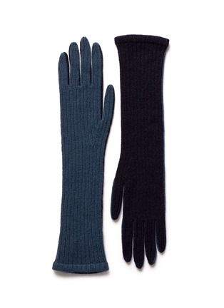 Main View - Click To Enlarge - ARMAND DIRADOURIAN - Two tone knit cashmere gloves