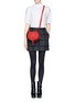 Figure View - Click To Enlarge - CHLOÉ - 'Marcie' small leather crossbody saddle bag