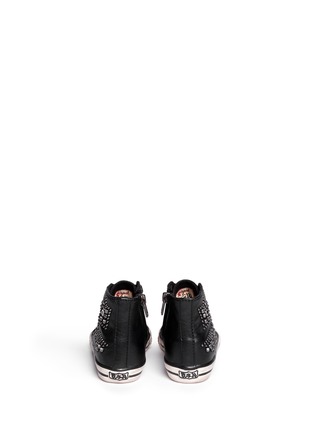 Back View - Click To Enlarge - 90115 - 'Flash' rhinestone stud leather infant sneakers