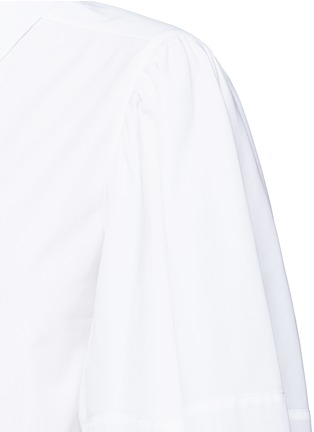 Detail View - Click To Enlarge - ALAÏA - Balloon sleeve cotton poplin shirt