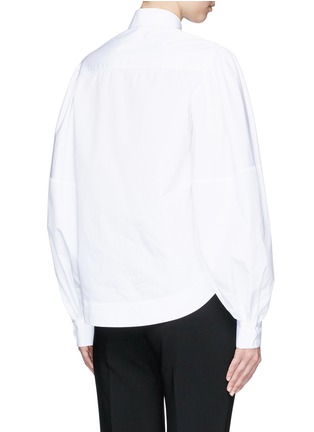 Back View - Click To Enlarge - ALAÏA - Balloon sleeve cotton poplin shirt