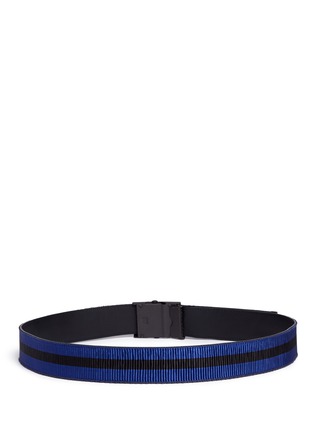 Back View - Click To Enlarge - HAIDER ACKERMANN - Stripe grosgrain ribbon leather belt