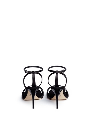 Back View - Click To Enlarge - PAUL ANDREW - 'Clara' acetate heel satin strap sandals