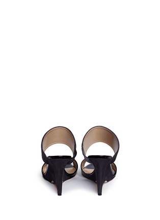 Back View - Click To Enlarge - PAUL ANDREW - 'Paavo' suede and patent leather mules