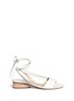 Main View - Click To Enlarge - PAUL ANDREW - 'Linnea' ankle tie leather sandals