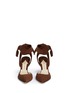 Front View - Click To Enlarge - PAUL ANDREW - 'Tavla' ankle tie suede d'Orsay wedge pumps