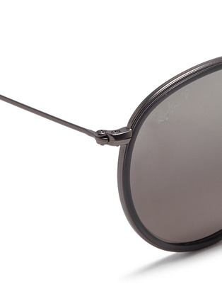 Detail View - Click To Enlarge - RAY-BAN - 'Round Folding Classic' sunglasses