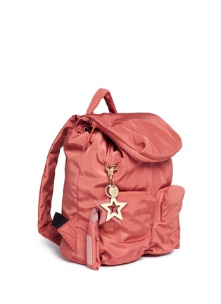 Detail View - Click To Enlarge - SEE BY CHLOÉ - 'Joy Rider' small star keyring puffer backpack