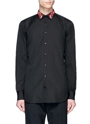 Main View - Click To Enlarge - ALEXANDER MCQUEEN - Paisley skull embroidered shirt