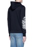 Back View - Click To Enlarge - ALEXANDER MCQUEEN - Skull embroidered organic cotton zip hoodie