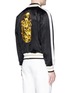 Back View - Click To Enlarge - ALEXANDER MCQUEEN - Skull paisley embroidered satin souvenir jacket