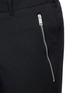 Detail View - Click To Enlarge - ALEXANDER MCQUEEN - Silk satin patch zip cuff pants
