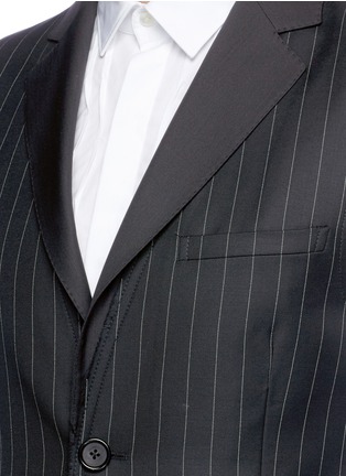 Detail View - Click To Enlarge - ALEXANDER MCQUEEN - Pinstripe wool twill gilet