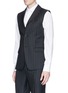 Front View - Click To Enlarge - ALEXANDER MCQUEEN - Pinstripe wool twill gilet