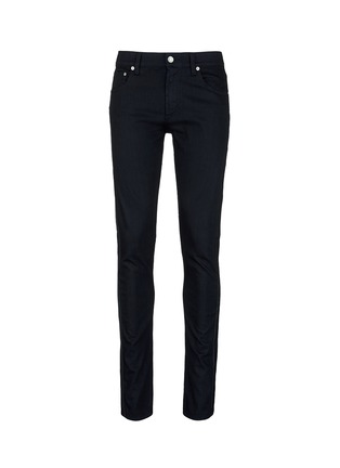 Main View - Click To Enlarge - ALEXANDER MCQUEEN - Slim fit leather outseam jeans