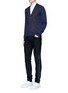 Figure View - Click To Enlarge - ALEXANDER MCQUEEN - Slim fit leather outseam jeans