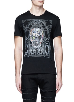 Main View - Click To Enlarge - ALEXANDER MCQUEEN - Skull cathedral print organic cotton T-shirt