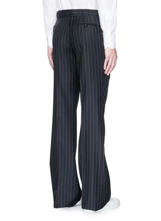 Back View - Click To Enlarge - ALEXANDER MCQUEEN - Pinstripe wool twill pants