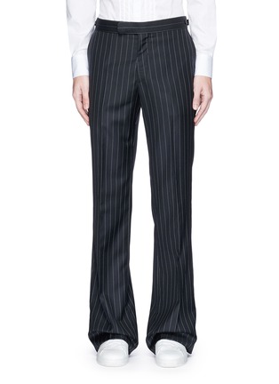 Main View - Click To Enlarge - ALEXANDER MCQUEEN - Pinstripe wool twill pants