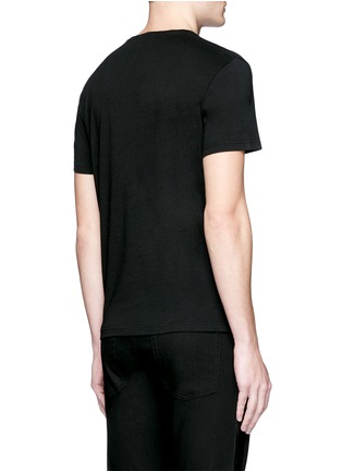 Back View - Click To Enlarge - ALEXANDER MCQUEEN - Military braid cutout organic cotton T-shirt