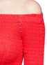 Detail View - Click To Enlarge - 3.1 PHILLIP LIM - Stripe hem smocked off-shoulder sweater