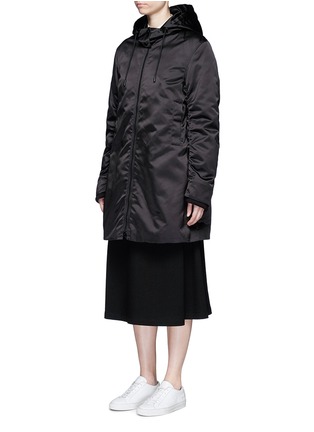Front View - Click To Enlarge - ACNE STUDIOS - 'Lexi' satin long bomber jacket