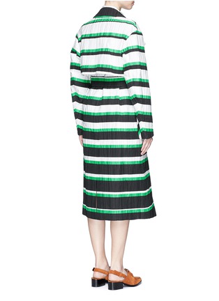 Back View - Click To Enlarge - EMILIO PUCCI - Oversized stripe coat