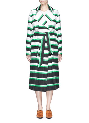 Main View - Click To Enlarge - EMILIO PUCCI - Oversized stripe coat
