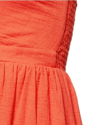 Detail View - Click To Enlarge - MARA HOFFMAN - Twist front halterneck organic cotton dress