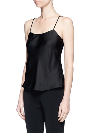 Front View - Click To Enlarge - THE ROW - 'Biggins' sequin strap matte satin camisole