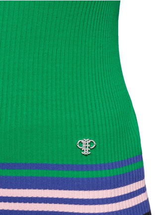 Detail View - Click To Enlarge - EMILIO PUCCI - Stripe cotton rib knit sweater