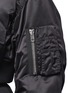 Detail View - Click To Enlarge - ALEXANDER WANG - Cropped satin bomber jacket