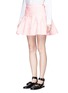 Front View - Click To Enlarge - GIAMBA - Flamingo jacquard ruffle mini skirt