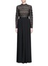 Main View - Click To Enlarge - SELF-PORTRAIT - 'Lace Military' pleated skirt floral crochet dress