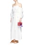 Figure View - Click To Enlarge - LISA MARIE FERNANDEZ - Balloon sleeve off-shoulder linen maxi dress