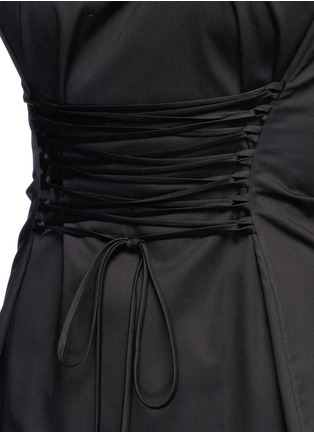 Detail View - Click To Enlarge - THE ROW - 'Lao' lace-up waist cotton poplin dress