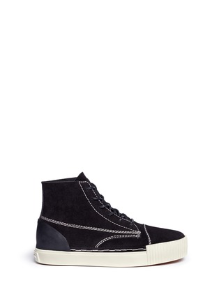 Main View - Click To Enlarge - ALEXANDER WANG - 'Perry' high top suede sneakers