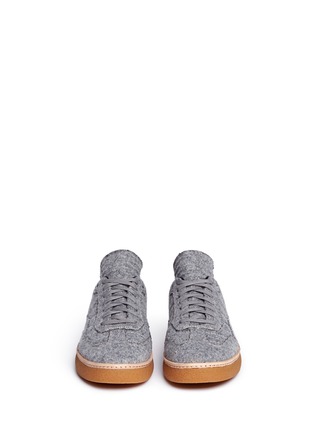 Front View - Click To Enlarge - ALEXANDER WANG - 'Eden' low top quilted felt sneakers