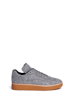 Main View - Click To Enlarge - ALEXANDER WANG - 'Eden' low top quilted felt sneakers