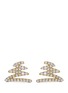 Main View - Click To Enlarge - KHAI KHAI - 'Zigzag' diamond 18k yellow gold earrings