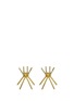 Main View - Click To Enlarge - KHAI KHAI - 'Linear W' diamond 18k yellow gold jacket earrings