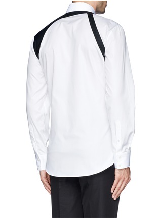 Back View - Click To Enlarge - ALEXANDER MCQUEEN - Harness colourblock shirt