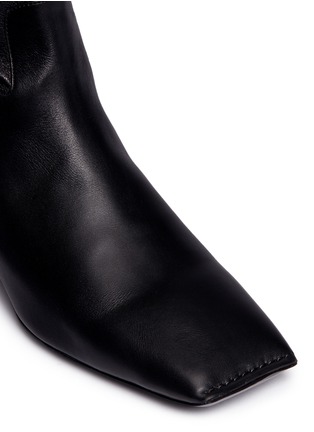Detail View - Click To Enlarge - BALENCIAGA - Inclined heel thigh high leather boots