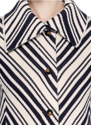 Detail View - Click To Enlarge - TORY BURCH - 'Tavia' chevron jacquard jacket