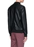Back View - Click To Enlarge - TOPMAN - Faux leather bomber jacket
