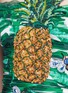 Detail View - Click To Enlarge - - - Pineapple embellished banana leaf print strapless dress