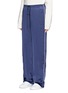 Front View - Click To Enlarge - CHLOÉ - Piped trim silk satin pyjama pants