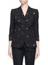 Main View - Click To Enlarge - ALEXANDER MCQUEEN - Fil coupé cropped sleeve jacket