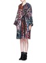 Front View - Click To Enlarge - CHLOÉ - Tapestry jacquard wrap coat